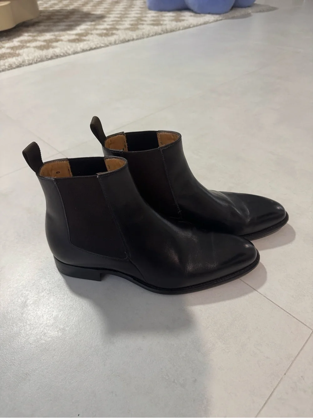 Carlos Santos Men's Black Chelsea Boots - Sleek Leather Ankle Boots